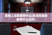 离婚上法院要带什么(去法院离婚都带什么证件)