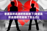 老婆喜欢去酒吧想离婚了(老婆喜欢去酒吧想离婚了怎么办)