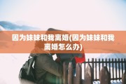 因为妹妹和我离婚(因为妹妹和我离婚怎么办)