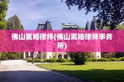 佛山离婚律师(佛山离婚律师事务所)