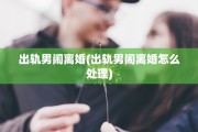 出轨男闹离婚(出轨男闹离婚怎么处理)