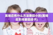 离婚后有什么方法要回小孩(离婚后怎样要回孩子)