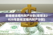 新婚姻法婚内财产分割(婚姻法2020年新规定婚内财产分割)