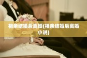 相亲结婚后离婚(相亲结婚后离婚小说)