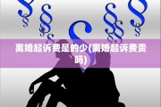 离婚起诉费是的少(离婚起诉费贵吗)