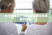 新婚姻法房产问题(新婚姻法规定房产问题)