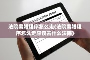 法院离婚程序怎么走(法院离婚程序怎么走应该去什么法院)