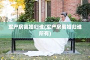 军产房离婚归谁(军产房离婚归谁所有)