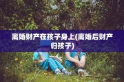 离婚财产在孩子身上(离婚后财产归孩子)