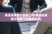 秦皇岛离婚分星期几吗(秦皇岛离婚分星期几吗最新消息)