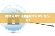 离婚分财产流程(离婚分财产怎么分)