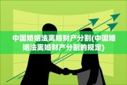 中国婚姻法离婚财产分割(中国婚姻法离婚财产分割的规定)