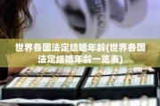 世界各国法定结婚年龄(世界各国法定结婚年龄一览表)