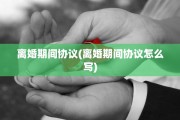 离婚期间协议(离婚期间协议怎么写)