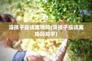 没孩子应该离婚吗(没孩子应该离婚吗知乎)