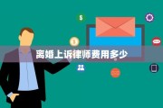 离婚上诉律师费用多少