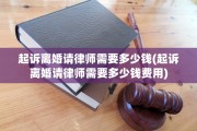 起诉离婚请律师需要多少钱(起诉离婚请律师需要多少钱费用)