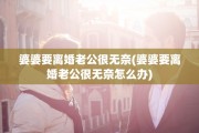 婆婆要离婚老公很无奈(婆婆要离婚老公很无奈怎么办)
