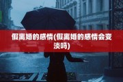假离婚的感情(假离婚的感情会变淡吗)