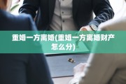 重婚一方离婚(重婚一方离婚财产怎么分)