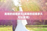 离婚的结婚多久(离婚的结婚多久可以复婚)