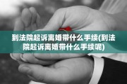 到法院起诉离婚带什么手续(到法院起诉离婚带什么手续呢)