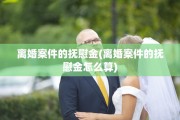 离婚案件的抚慰金(离婚案件的抚慰金怎么算)