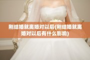 刚结婚就离婚对以后(刚结婚就离婚对以后有什么影响)