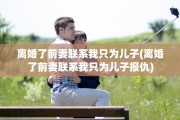 离婚了前妻联系我只为儿子(离婚了前妻联系我只为儿子报仇)