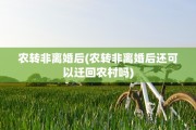 农转非离婚后(农转非离婚后还可以迁回农村吗)