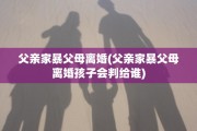 父亲家暴父母离婚(父亲家暴父母离婚孩子会判给谁)