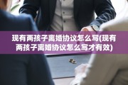 现有两孩子离婚协议怎么写(现有两孩子离婚协议怎么写才有效)