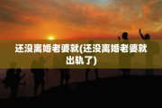 还没离婚老婆就(还没离婚老婆就出轨了)