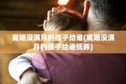 离婚没满月的孩子给谁(离婚没满月的孩子给谁抚养)