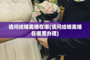 请问结婚离婚在哪(请问结婚离婚在哪里办理)