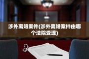 涉外离婚案件(涉外离婚案件由哪个法院受理)