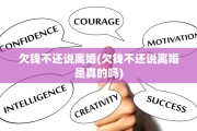 欠钱不还说离婚(欠钱不还说离婚是真的吗)