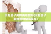 没有房子离婚要赔偿吗(没有房子离婚要赔偿吗现在)