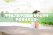 妻子生完孩子后离婚(妻子生完孩子后离婚怎么办)
