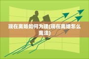 现在离婚如何为理(现在离婚怎么离法)