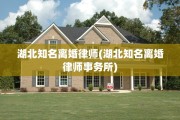 湖北知名离婚律师(湖北知名离婚律师事务所)