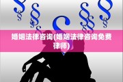 婚姻法律咨询(婚姻法律咨询免费律师)