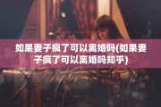 如果妻子疯了可以离婚吗(如果妻子疯了可以离婚吗知乎)