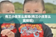 有三小孩怎么离婚(有三小孩怎么离婚呢)
