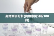 离婚案例分析(离婚案例分析100例)