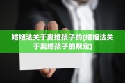婚姻法关于离婚孩子的(婚姻法关于离婚孩子的规定)