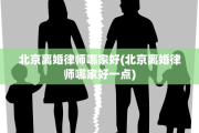 北京离婚律师哪家好(北京离婚律师哪家好一点)