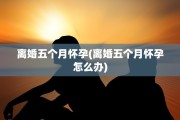 离婚五个月怀孕(离婚五个月怀孕怎么办)