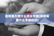 离婚要办理什么协议手继(离婚需要什么手续协议)