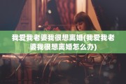 我爱我老婆我很想离婚(我爱我老婆我很想离婚怎么办)